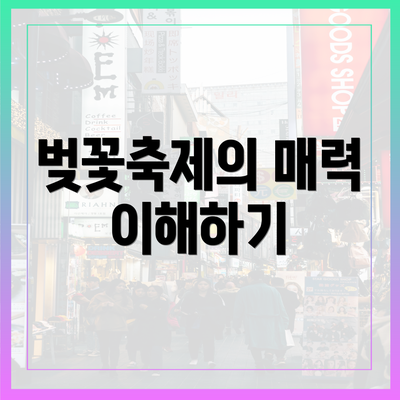 벚꽃축제의 매력 이해하기