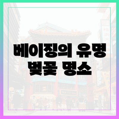 베이징의 유명 벚꽃 명소