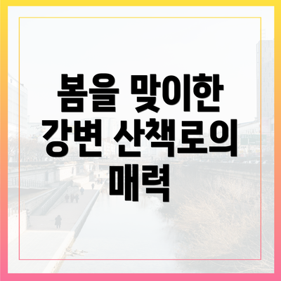 봄을 맞이한 강변 산책로의 매력