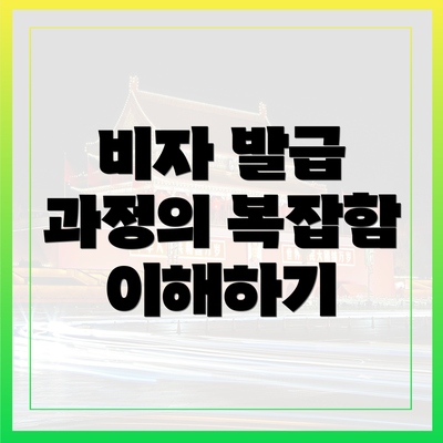 비자 발급 과정의 복잡함 이해하기