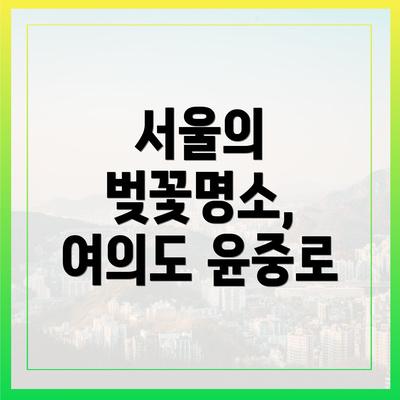 서울의 벚꽃명소, 여의도 윤중로