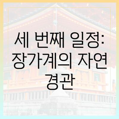 세 번째 일정: 장가계의 자연 경관