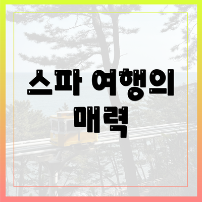 스파 여행의 매력