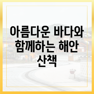 아름다운 바다와 함께하는 해안 산책