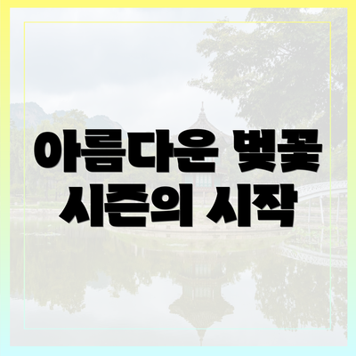 아름다운 벚꽃 시즌의 시작