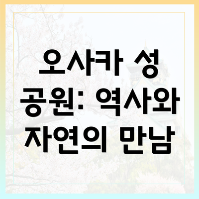 오사카 성 공원: 역사와 자연의 만남