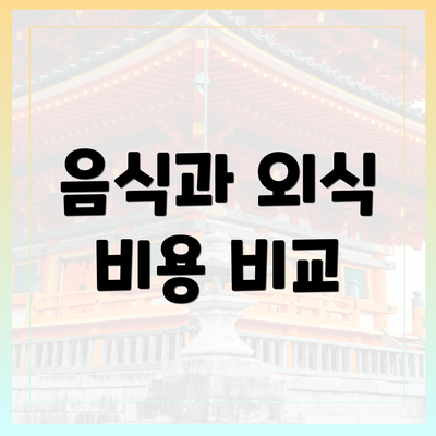음식과 외식 비용 비교