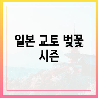 일본 교토 벚꽃 시즌