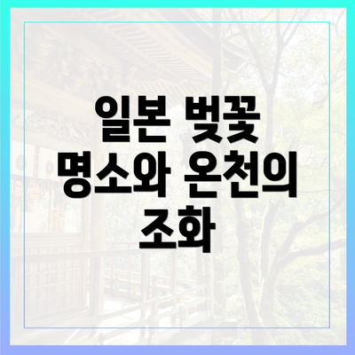 일본 벚꽃 명소와 온천의 조화