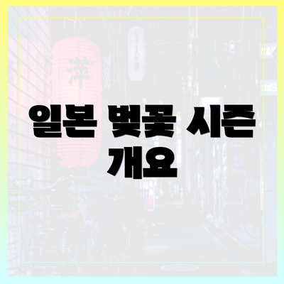 일본 벚꽃 시즌 개요