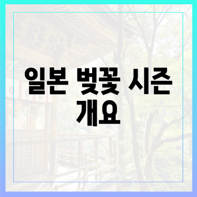 일본 벚꽃 시즌 개요