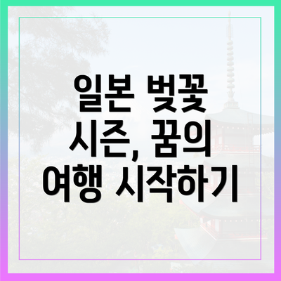 일본 벚꽃 시즌, 꿈의 여행 시작하기
