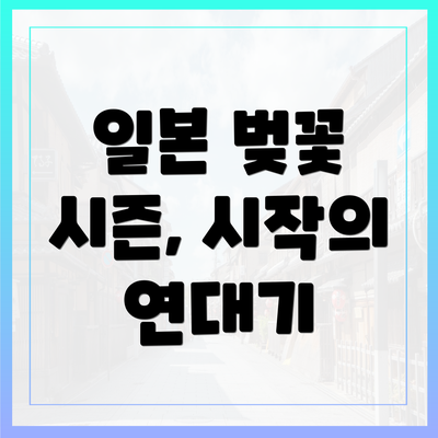 일본 벚꽃 시즌, 시작의 연대기