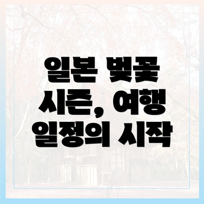 일본 벚꽃 시즌, 여행 일정의 시작