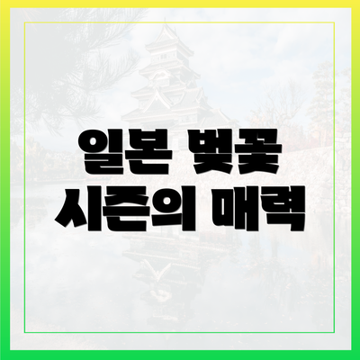 일본 벚꽃 시즌의 매력