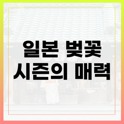 일본 벚꽃 시즌의 매력