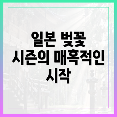 일본 벚꽃 시즌의 매혹적인 시작