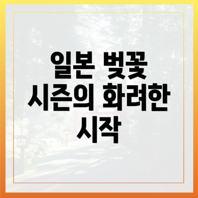 일본 벚꽃 시즌의 화려한 시작