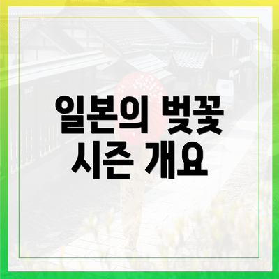 일본의 벚꽃 시즌 개요