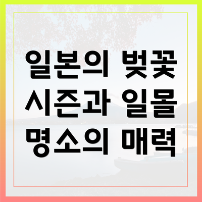 일본의 벚꽃 시즌과 일몰 명소의 매력