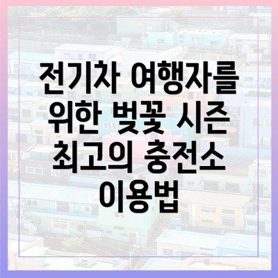 전기차 여행자를 위한 벚꽃 시즌 최고의 충전소 이용법