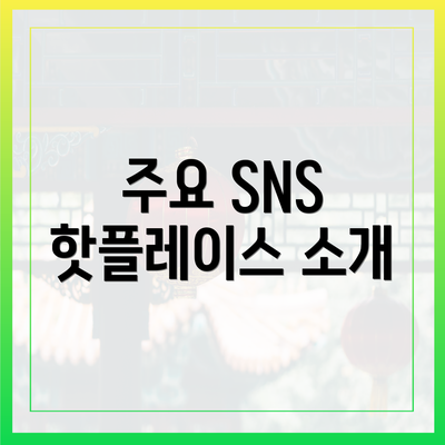 주요 SNS 핫플레이스 소개