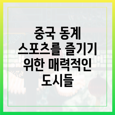 중국 동계 스포츠를 즐기기 위한 매력적인 도시들