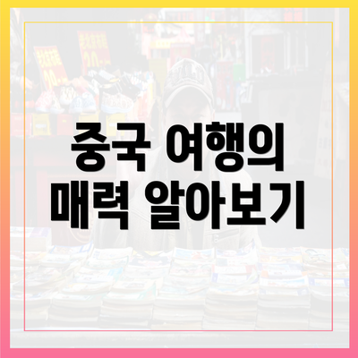 중국 여행의 매력 알아보기