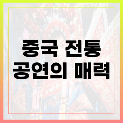 중국 전통 공연의 매력