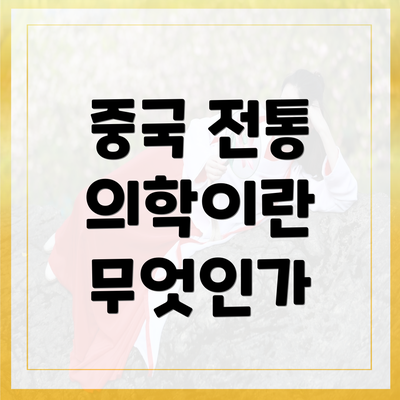 중국 전통 의학이란 무엇인가