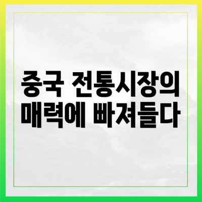 중국 전통시장의 매력에 빠져들다