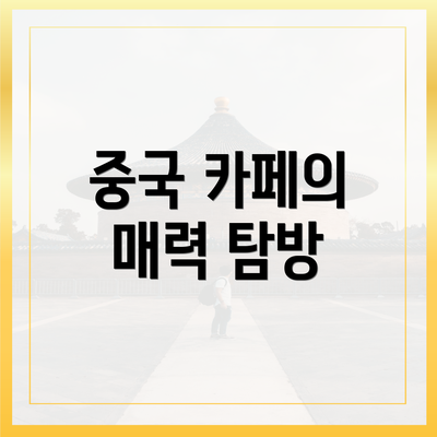 중국 카페의 매력 탐방