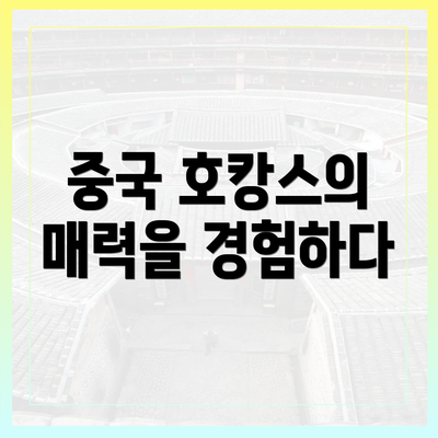 중국 호캉스의 매력을 경험하다