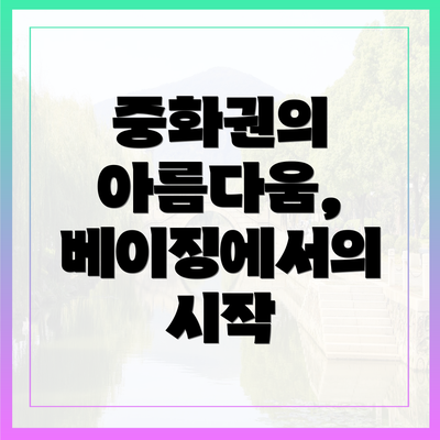 중화권의 아름다움, 베이징에서의 시작