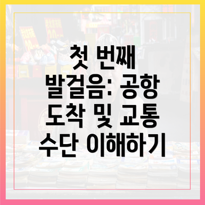 첫 번째 발걸음: 공항 도착 및 교통 수단 이해하기