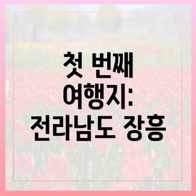 첫 번째 여행지: 전라남도 장흥