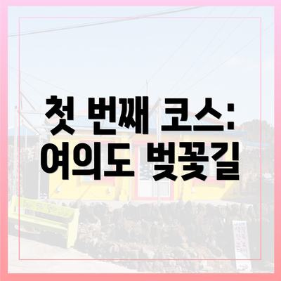 첫 번째 코스: 여의도 벚꽃길