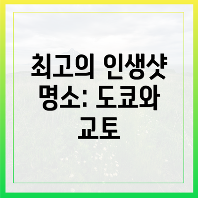 최고의 인생샷 명소: 도쿄와 교토