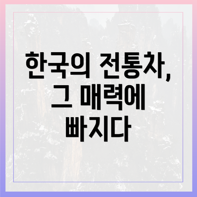 한국의 전통차, 그 매력에 빠지다