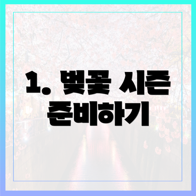 1. 벚꽃 시즌 준비하기