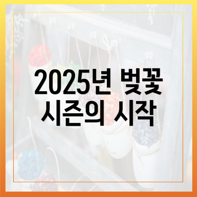 2025년 벚꽃 시즌의 시작
