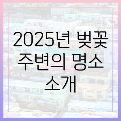 2025년 벚꽃 주변의 명소 소개