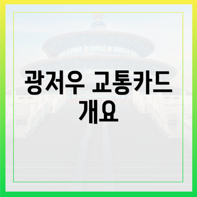 광저우 교통카드 개요