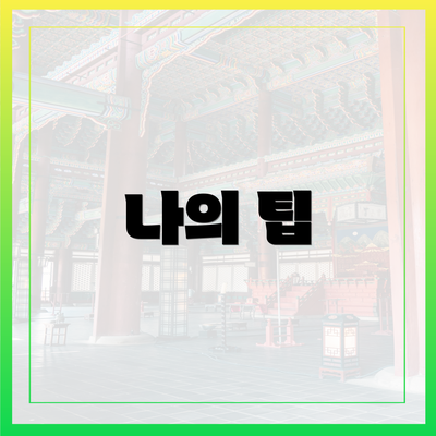 나의 팁