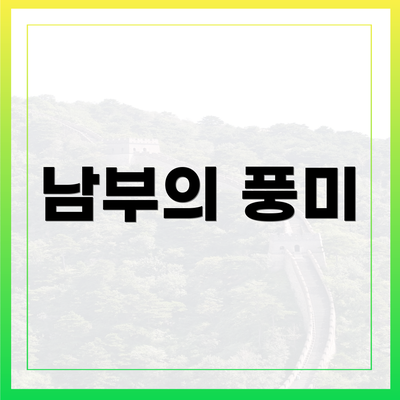 남부의 풍미