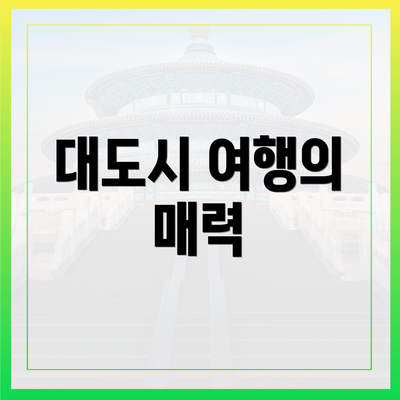 대도시 여행의 매력
