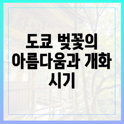 도쿄 벚꽃의 아름다움과 개화 시기