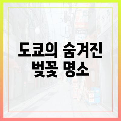 도쿄의 숨겨진 벚꽃 명소