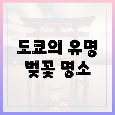 도쿄의 유명 벚꽃 명소