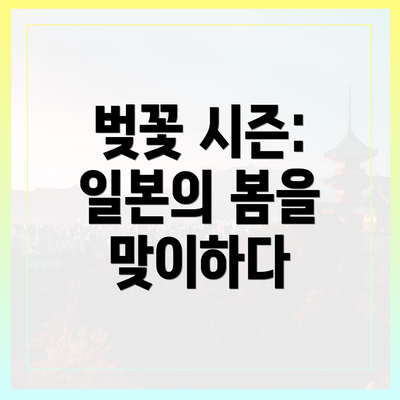 벚꽃 시즌: 일본의 봄을 맞이하다